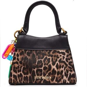 NWT Steve Madden Leopard Print Bdeedee Mini Satchel